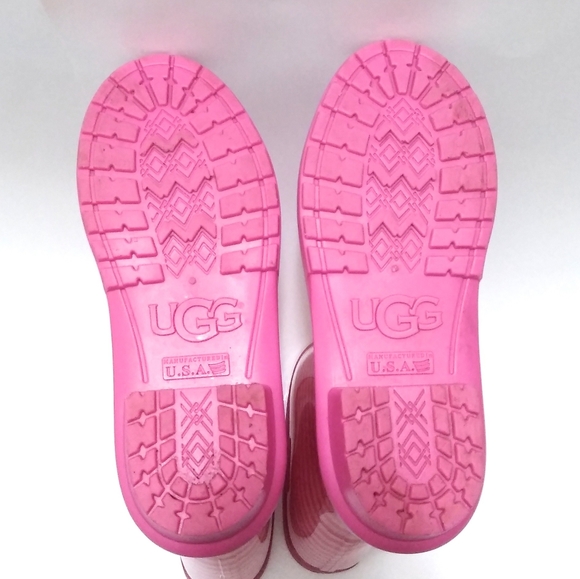 Ugg Raana Pink Striped Rain boots - Picture 4 of 8